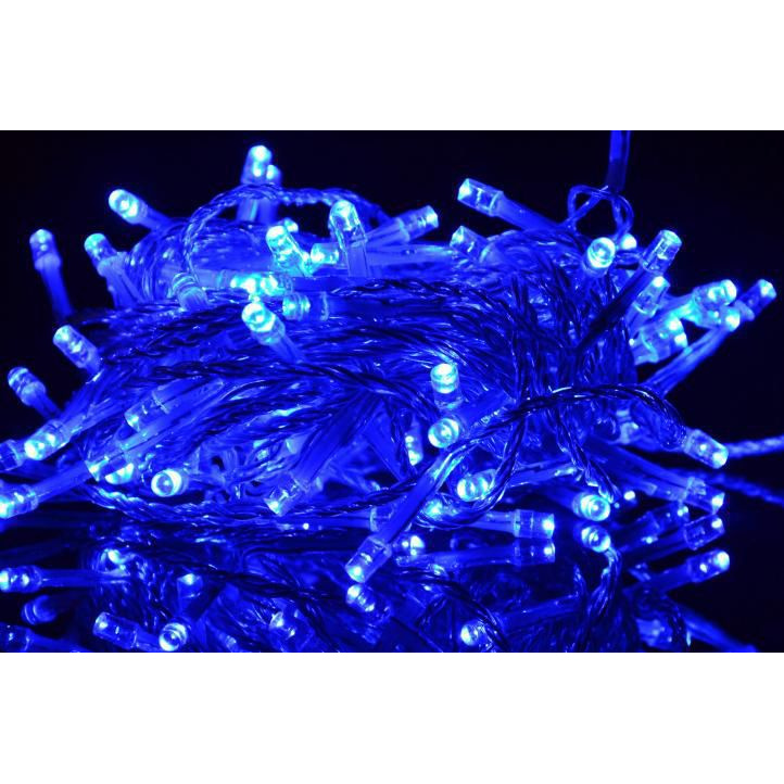 Vánočný LED řetěz voděodolný venkovní / vnitřní, modrý, 18 m