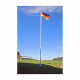 Hliníkový stožár na vlajku 6,2 m, vč. německé vlajky