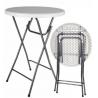 Vysoký skládací párty stolek kulatý 110 cm, kovový rám + plast