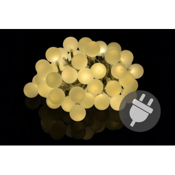 Venkovní ozdobné osvětlení - světelný řetěz s koulemi, 50 LED diod