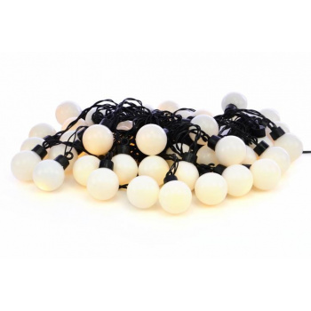 Osvětlení na zahradní akce - řetěz se svítícími koulemi, 40 LED, teple bílý, 12 m