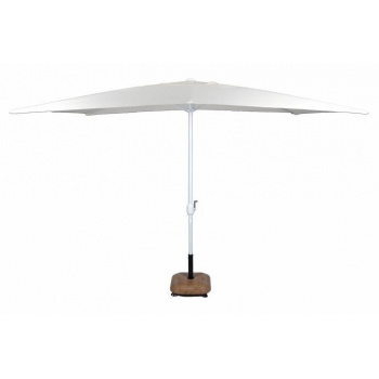 Obdélníkový zahradní slunečník s klikou 2x3 m na balkon / terasu, champagne