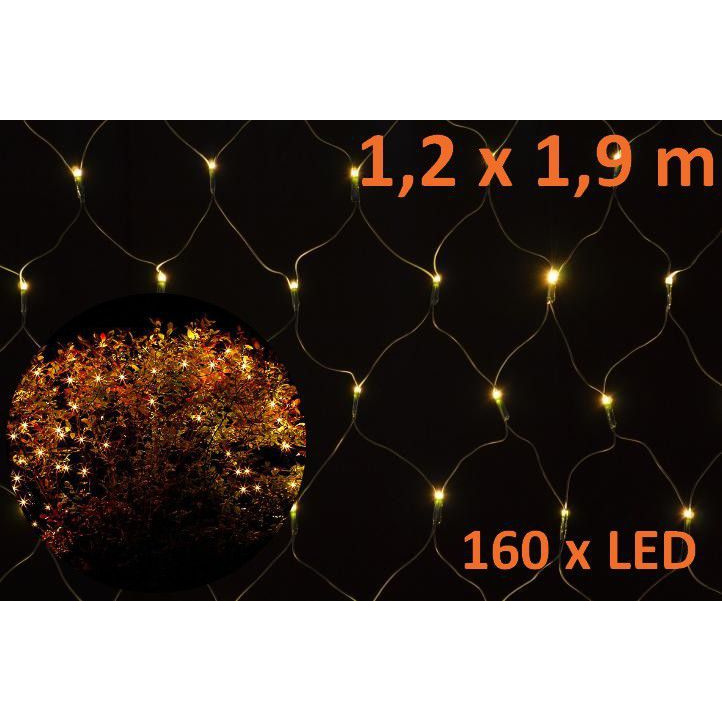 Vánoční LED světelná síť venkovní / vnitřní, 160 LED, 1,2x1,9 m