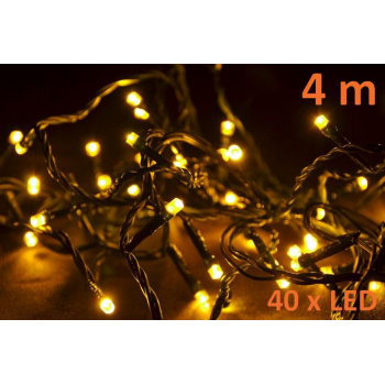 LED řetěz na vánoční stromeček vnitřní, 40 diod, 4 m