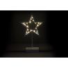 Vánoční světelná dekorace na okno / stolek - hvězda na stojánku 38,5 cm