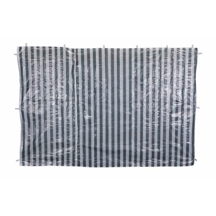 2 boční stěny bez oken pro zahradní párty stany, zelená / bílá