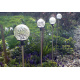 5 ks dekorativní zapichovací zahradní osvětlení - solární, měnící barvy