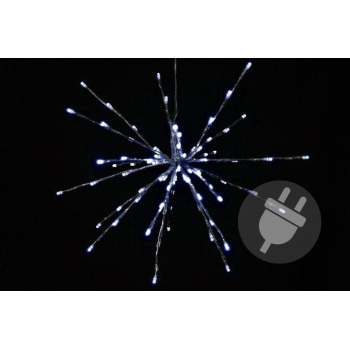 Svítící vánoční hvězda venkovní / vnitřní k zavěšení, 80 LED diod, 40 cm