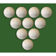 10 ks míčků pro stolní fotbal, profi kvalita, 36 mm, bílé