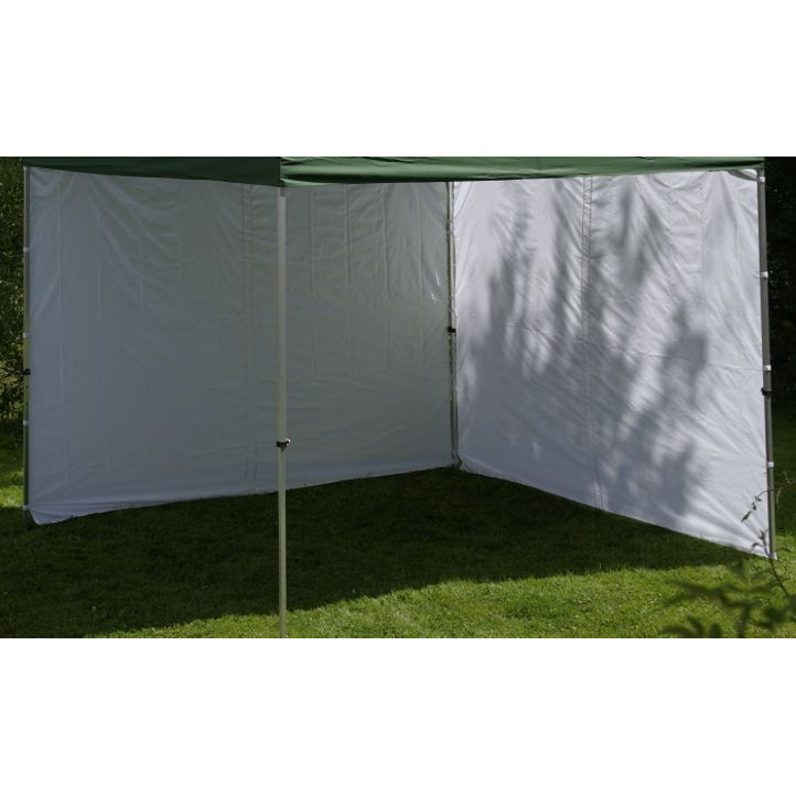2 boční stěny k zahradním párty stanům, bez oken, bílé