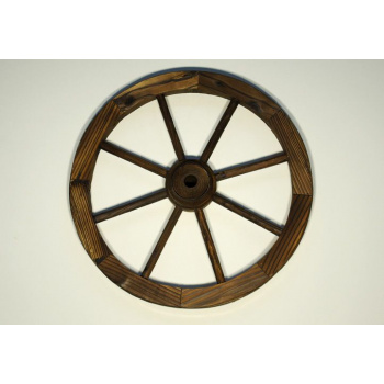 Ozdobné dřevěné kolo od vozu - dekorace k zavěšení, průměr 50 cm