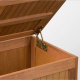 Zahradní úložný box / sedací lavice s polstrováním, tvrdé exotické dřevo