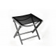 Zahradní kovová skládací židle s podložkou pod nohy, hliník / textilie
