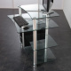 Elegantní kancelářský stůl se skleněnými deskami, hliníkové nohy