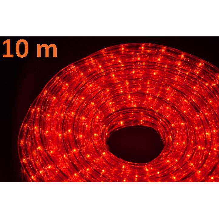 Voděodolný světelný kabel venkovní / vnitřní, červený, minižárovky, 10 m