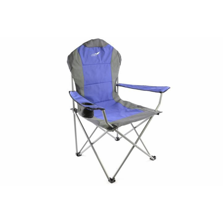 Pikniková skládací židle s vodoodpudivou úpravou, modrá / šedá