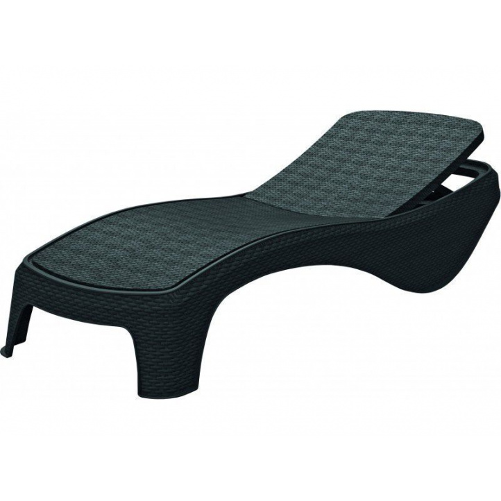 Designové anatomické relaxační lehátko, polohovatelné opěradlo, antracit