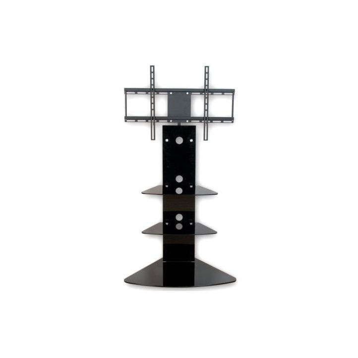 Vysoký designový stolek na TV vč. držáku televize, černý