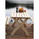 Zahradní dřevěný obdélníkový stůl 150 cm, nelakovaný