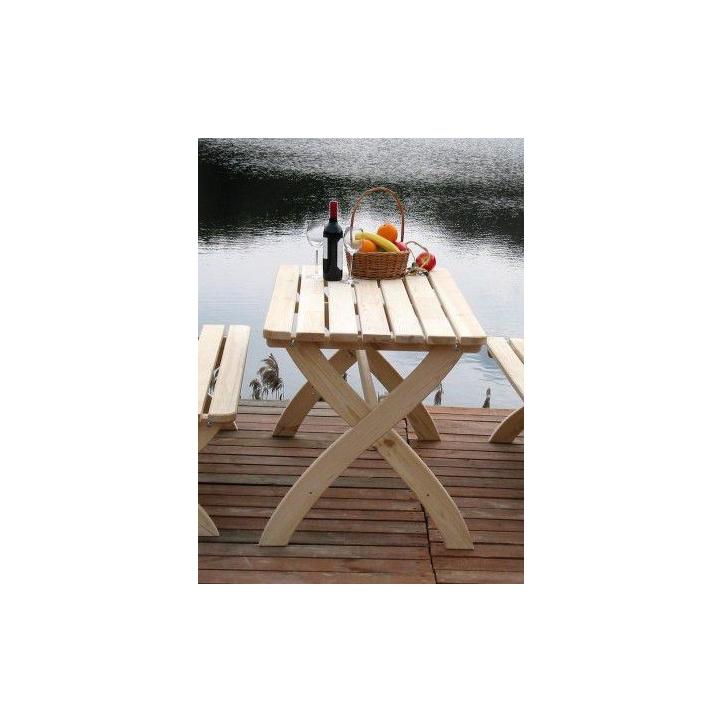 Zahradní dřevěný obdélníkový stůl 150 cm, nelakovaný
