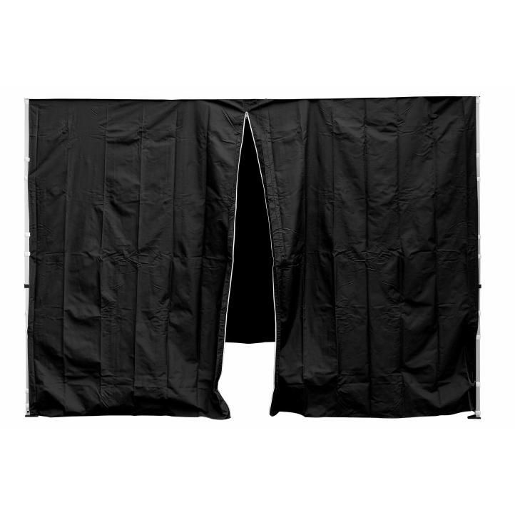 2 boční stěny pro zahradní párty stany 1 ks plný + 1 ks se zipem, černá barva