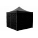 2 boční stěny pro zahradní párty stany 1 ks plný + 1 ks se zipem, černá barva