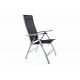 2 ks lehká elegantní zahradní židle s hliníkovým rámem, textilní potah