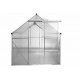 Hliníkový skleník s polykarbonátovými deskami, automatický otvírač oken, 250x190x195 cm