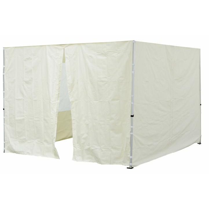 2 boční stěny pro zahradní párty stany Profi, 1x plná, 1x se zipem, champagne (béžová)