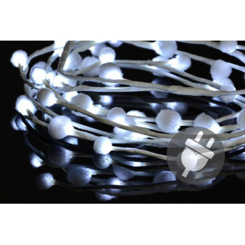 Vánoční dekorativní osvětlení do bytu - řetěz sněhové vločky, 48 LED diod, 1,8 m