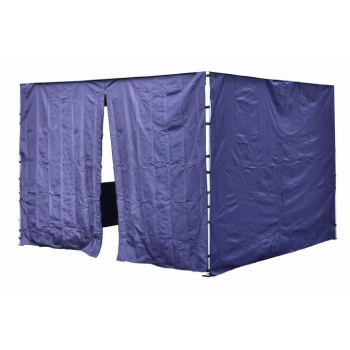2 boční stěny pro zahradní párty stany Profi, 1x se zipem, 1x plná, modrá