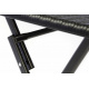 Skládací balkonový stolek čtvercový, ratanový vzhled, kov / plast