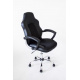 Pojízdná kancelářská židle s funkcí houpání, černá