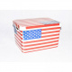 Úložný plastový box s víkem, stohovatelný, velký, potisk USA