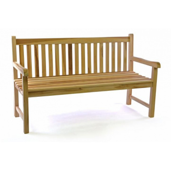 Dřevěná zahradní lavice z týkového dřeva 150 cm, pro 3 osoby