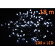 Vánoční svítící řetěz z LED diod venkovní + vnitřní 200 LED, 18 m
