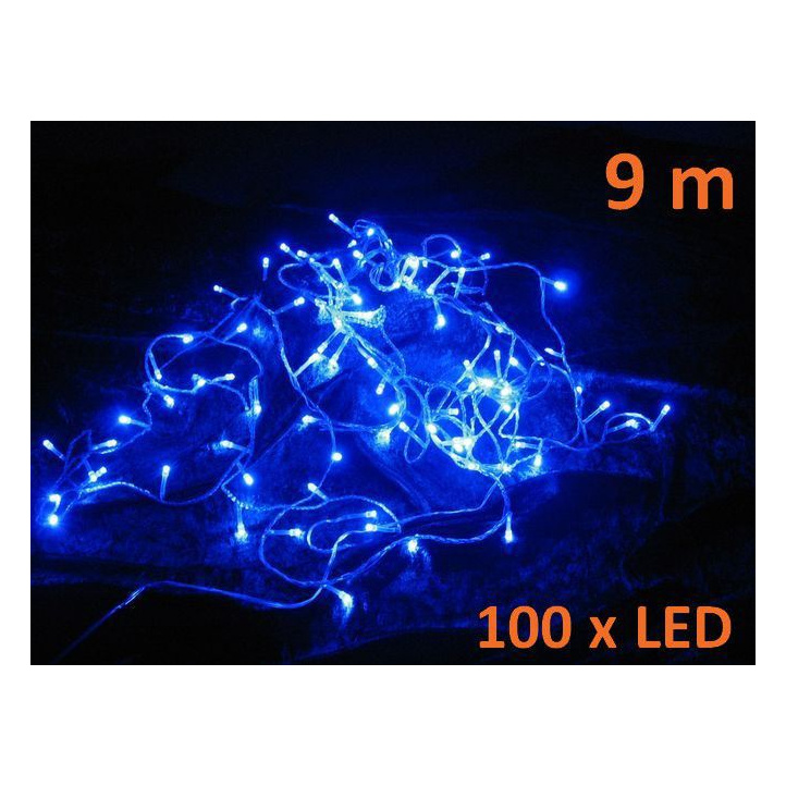 Vánoční svítící řetěz z LED diod venkovní + vnitřní, 100 LED, 9 m
