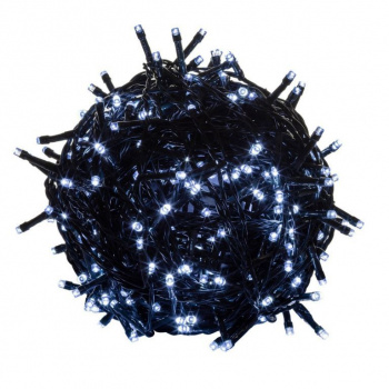 Vánoční světelný LED řetěz venkovní + vnitřní 600 diod studeně bílý, 60 m