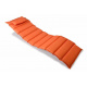 Vysoké designové polstrování na lehátko, pratelný potah na zip, oranžové, 190x60 cm