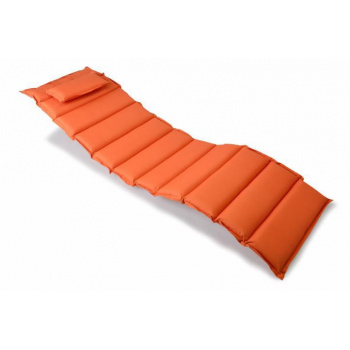 Vysoké designové polstrování na lehátko, pratelný potah na zip, oranžové, 190x60 cm