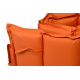 Vysoké designové polstrování na lehátko, pratelný potah na zip, oranžové, 190x60 cm