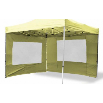 2 ks boční stěna pro PROFI zahradní stany, s oknem, champagne