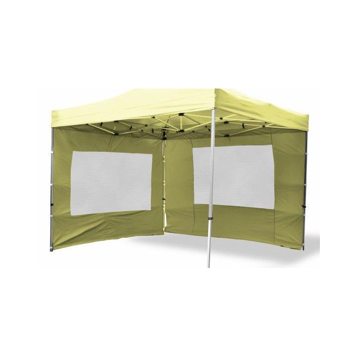 2 ks boční stěna pro PROFI zahradní stany, s oknem, champagne