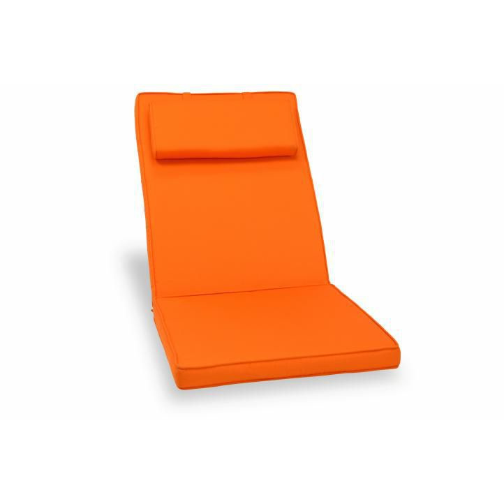 Polstr na zahradní židle s polštářkem, pratelný potah, oranžový
