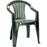 Plastová zahradní židle, klasický vzhled, tmavě zelená