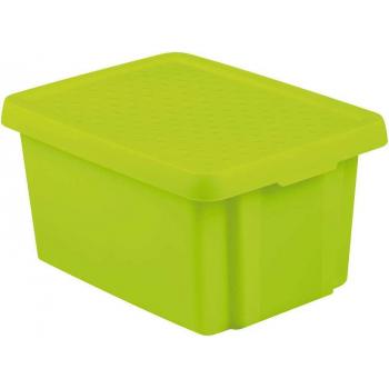 Úložný plastový box s víkem 16 l, zelený