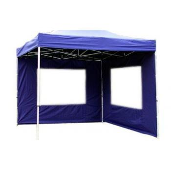 2 ks látková boční stěna pro PROFI zahradní stany s okny, modrá