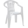 Levná plastová židle na zahradu / terasu, lesklá, světle šedá