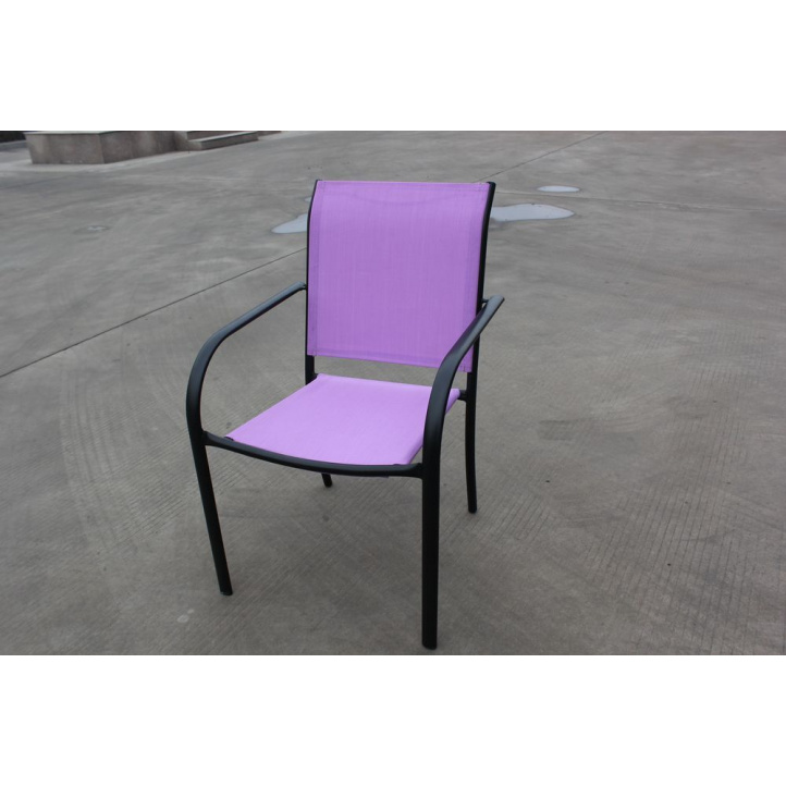 Venkovní kovová židle, potah- umělá textilie, fialová
