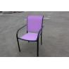 Venkovní kovová židle, potah- umělá textilie, fialová